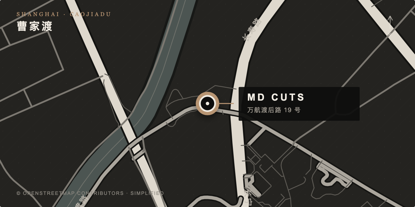 MD CUTS 位于曹家渡万航渡后路19号的门店简图